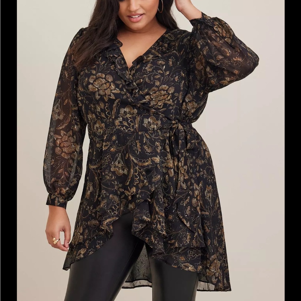 Torrid hi lo wrap top